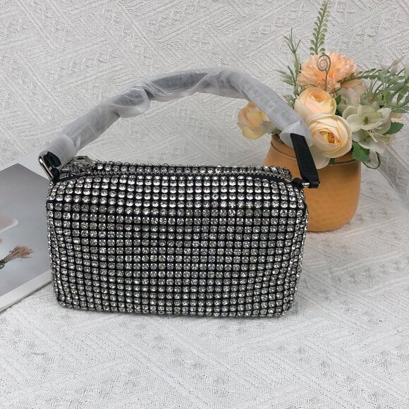 Dazzle in style-Alexander Wang Sparkling crystal Handbag - Picture 1 of 12